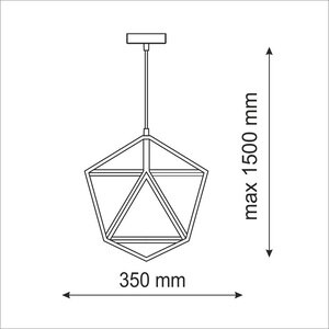 Lustra tip pendul, Alb, 60 W, 1 x E27 Denmark Lustra tip pendul, Alb, 60 W, 1 x E27 Denmark