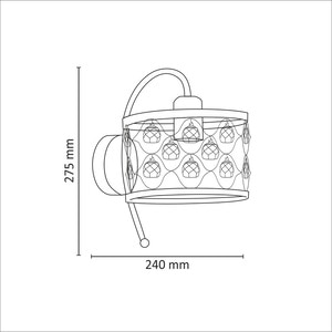 Aplica de perete POLUX Vejle, bec incandescent, E27, 20W, negru Aplica de perete POLUX Vejle, bec incandescent, E27, 20W, negru