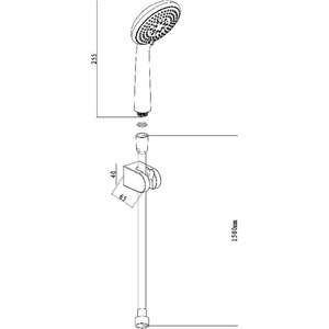 Set dus para GOODHOME Cavally, 3 functii, argintiu Set dus para GOODHOME Cavally, 3 functii, argintiu