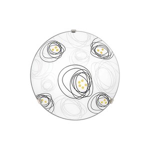 Plafoniera KLAUSEN Vulcan LY-6080, E27, 15W, IP20, alb-crom Plafoniera KLAUSEN Vulcan LY-6080, E27, 15W, IP20, alb-crom