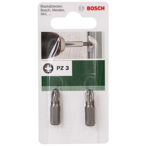 Set biti BOSCH, PZ3, 25mm, 2 bucati Set biti BOSCH, PZ3, 25mm, 2 bucati