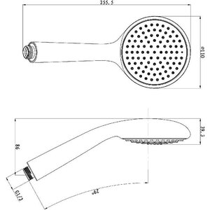 Para dus GOODHOME Cavally, 1 functie, argintiu Para dus GOODHOME Cavally, 1 functie, argintiu