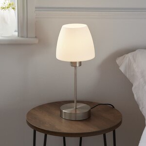 Veioza GOODHOME Kluan, 1 bec incandescent, 40W, E14, argintiu Veioza GOODHOME Kluan, 1 bec incandescent, 40W, E14, argintiu
