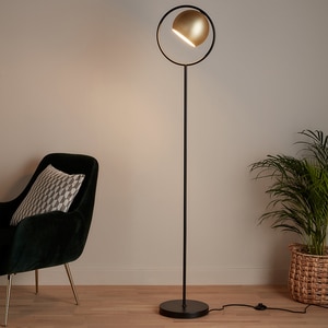 Lampadar Toroba GOODHOME, 170 cm, E27, 10W, IP20, auriu/negru Lampadar Toroba GOODHOME, 170 cm, E27, 10W, IP20, auriu/negru