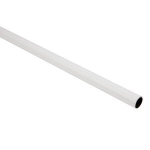Bara dulap, metal, 200x2.5 cm, alb Bara dulap, metal, 200x2.5 cm, alb