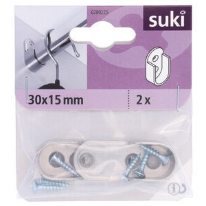 Suport bara dulap Suki 6280225, 30 x 15 mm, nichel Suport bara dulap Suki 6280225, 30 x 15 mm, nichel