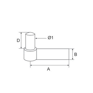 Ax pentru balama sudabila SUKI, 13mm, 60 x 20 x 43mm Ax pentru balama sudabila SUKI, 13mm, 60 x 20 x 43mm