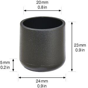 Patina picior mobila, 20 mm, 4 bucati, negru Patina picior mobila, 20 mm, 4 bucati, negru