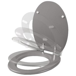 Capac WC GOODHOME Pilica, inchidere lenta, MDF, gri Capac WC GOODHOME Pilica, inchidere lenta, MDF, gri