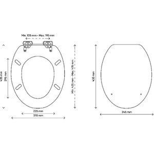 Capac WC GOODHOME Pilica, inchidere lenta, MDF, gri Capac WC GOODHOME Pilica, inchidere lenta, MDF, gri
