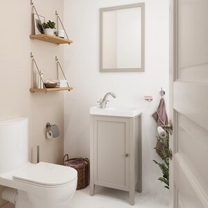 Masca lavoar GoodHome Perma, 44 x 30 x 80.6 cm, taupe Masca lavoar GoodHome Perma, 44 x 30 x 80.6 cm, taupe