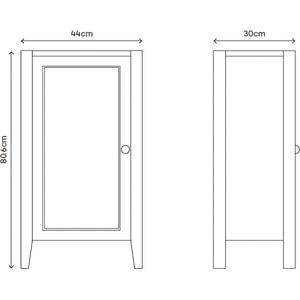 Masca lavoar GoodHome Perma, 44 x 30 x 80.6 cm, taupe Masca lavoar GoodHome Perma, 44 x 30 x 80.6 cm, taupe