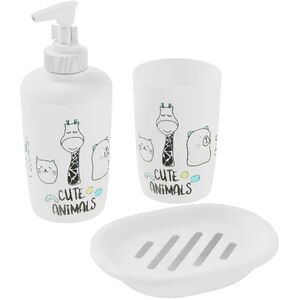 Dispenser sapun lichid GOODHOME Kids, 200 ml, Polipropilena, alb Dispenser sapun lichid GOODHOME Kids, 200 ml, Polipropilena, alb
