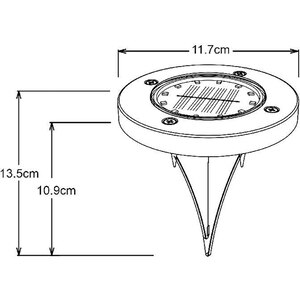 Set 6 lampi solare LED, 0.04 W, IP65, metal, argintiu Set 6 lampi solare LED, 0.04 W, IP65, metal, argintiu
