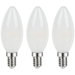 Set 3 becuri LED C35, E14, 3.4W, 470lm, 4000K Set 3 becuri LED C35, E14, 3.4W, 470lm, 4000K