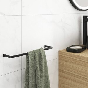 Suport prosop tip bara GOODHOME Elland, 40 cm, negru Suport prosop tip bara GOODHOME Elland, 40 cm, negru