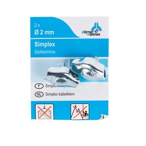 Brida pentru cabluri DORNER + HELMER, 2 mm, 2 buc Brida pentru cabluri DORNER + HELMER, 2 mm, 2 buc