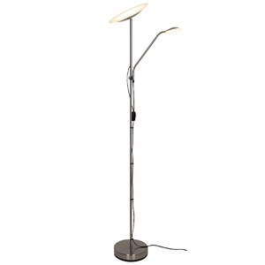 Lampadar Argintiu, LED integrat, 18 W, 165 cm GoodHome Picrite Lampadar Argintiu, LED integrat, 18 W, 165 cm GoodHome Picrite
