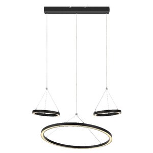 Lustra LED GoodHome Taphao, 60W, 3300lm, 3000K, negru Lustra LED GoodHome Taphao, 60W, 3300lm, 3000K, negru