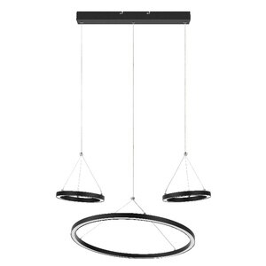 Lustra LED GoodHome Taphao, 60W, 3300lm, 3000K, negru Lustra LED GoodHome Taphao, 60W, 3300lm, 3000K, negru