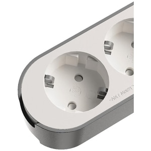 Prelungitor JACOBSEN, 3 prize Schuko, alb/gri Prelungitor JACOBSEN, 3 prize Schuko, alb/gri