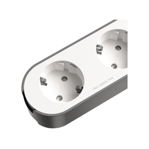 Prelungitor JACOBSEN, 4 prize Schuko, 2 porturi USB, 1.5 m, alb/gri Prelungitor JACOBSEN, 4 prize Schuko, 2 porturi USB, 1.5 m, alb/gri