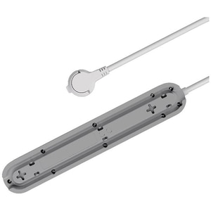 Prelungitor JACOBSEN, 5 prize Schuko, 1.5 m, 1.5 mm, alb/gri Prelungitor JACOBSEN, 5 prize Schuko, 1.5 m, 1.5 mm, alb/gri
