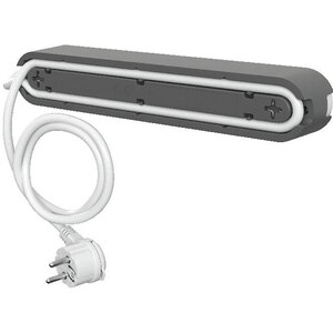 Prelungitor JACOBSEN, 6 prize Schuko, 3 m, 1.5 mm cu intrerupator, alb/gri Prelungitor JACOBSEN, 6 prize Schuko, 3 m, 1.5 mm cu intrerupator, alb/gri