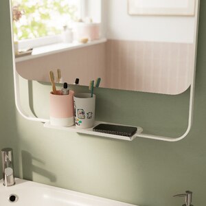 Oglinda baie GOODHOME Maza, 60.5 x 10 x 60.5 cm, alb Oglinda baie GOODHOME Maza, 60.5 x 10 x 60.5 cm, alb