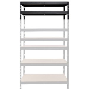 Extensie raft atelier GOODHOME Rivet, otel, 46 x 40 x 127 cm, negru Extensie raft atelier GOODHOME Rivet, otel, 46 x 40 x 127 cm, negru
