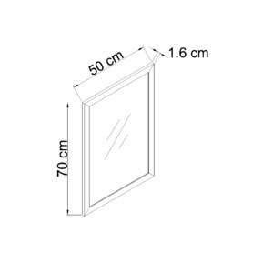 Oglinda baie GoodHome Perma, dreptunghiulara, 70 x 50 cm Oglinda baie GoodHome Perma, dreptunghiulara, 70 x 50 cm