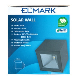 Lampa solara de exterior, LED, 0.08W, IP44, plastic, negru Lampa solara de exterior, LED, 0.08W, IP44, plastic, negru