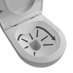 Vas WC suspendat GOODHOME Cavally, 35.5 x 53.5 x 40 cm, capac duroplast, alb Vas WC suspendat GOODHOME Cavally, 35.5 x 53.5 x 40 cm, capac duroplast, alb
