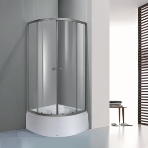 Cabina dus standard GOODHOME Arkell, semirotunda, cadita inalta, 80 x 80 x 197 cm, sticla securizata 4mm, profil crom Cabina dus standard GOODHOME Arkell, semirotunda, cadita inalta, 80 x 80 x 197 cm, sticla securizata 4mm, profil crom