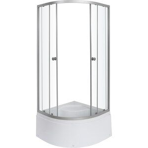 Cabina dus standard GOODHOME Arkell, semirotunda, cadita inalta, 90 x 90 x 197 cm, sticla securizata 4mm, profil crom Cabina dus standard GOODHOME Arkell, semirotunda, cadita inalta, 90 x 90 x 197 cm, sticla securizata 4mm, profil crom