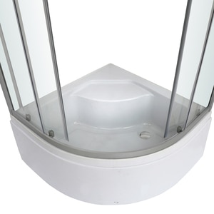 Cabina dus standard GOODHOME Arkell, semirotunda, cadita inalta, 90 x 90 x 197 cm, sticla securizata 4mm, profil crom Cabina dus standard GOODHOME Arkell, semirotunda, cadita inalta, 90 x 90 x 197 cm, sticla securizata 4mm, profil crom