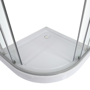 Cabina dus standard Arkell, semirotunda, 90 x 90 x 192 cm, sticla securizata 4mm, profil crom Cabina dus standard Arkell, semirotunda, 90 x 90 x 192 cm, sticla securizata 4mm, profil crom