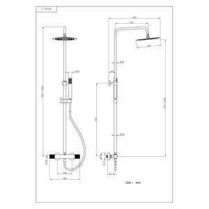 Sistem dus GOODHOME Owens, termostat, 1 functie, auriu Sistem dus GOODHOME Owens, termostat, 1 functie, auriu