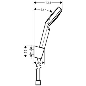 Set para dus HANSGROHE Crometta 26569400, 1 functie, crom Set para dus HANSGROHE Crometta 26569400, 1 functie, crom