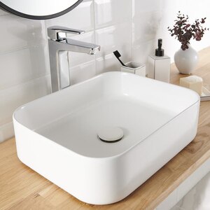 Lavoar pe blat GOODHOME Tekapo, rasina, 45 x 35 cm, alb mat Lavoar pe blat GOODHOME Tekapo, rasina, 45 x 35 cm, alb mat