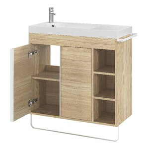 Masca lavoar GoodHome Maza, MDF, 85 x 36 x 82 cm, natur Masca lavoar GoodHome Maza, MDF, 85 x 36 x 82 cm, natur