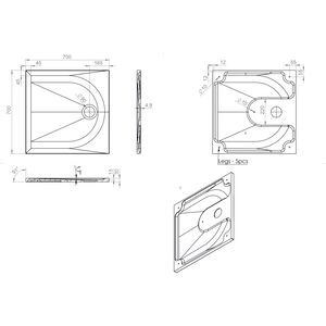 Cadita dus GoodHome Cavally, patrata, compozit, 70 x 70 x 3 cm, alb Cadita dus GoodHome Cavally, patrata, compozit, 70 x 70 x 3 cm, alb