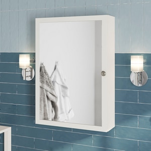 Dulap baie cu oglinda GOODHOME Perma, 50 x 15 x 70 cm, alb Dulap baie cu oglinda GOODHOME Perma, 50 x 15 x 70 cm, alb