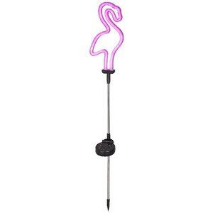 Lampa solara LED, flamingo, roz neon Lampa solara LED, flamingo, roz neon