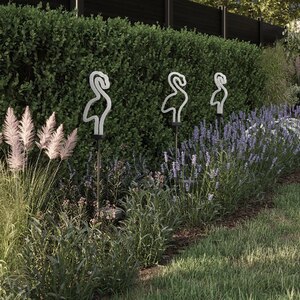Lampa solara LED, flamingo, roz neon Lampa solara LED, flamingo, roz neon