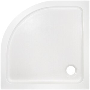 Cadita dus Dommel, semirotunda, ABS si acril, 80 x 80 x 15 cm, alb Cadita dus Dommel, semirotunda, ABS si acril, 80 x 80 x 15 cm, alb