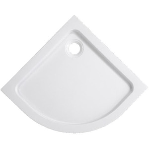 Cadita dus Dommel, semirotunda, ABS si acril, 80 x 80 x 15 cm, alb Cadita dus Dommel, semirotunda, ABS si acril, 80 x 80 x 15 cm, alb