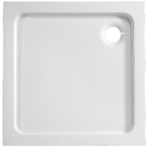 Cadita dus Dommel, patrata, ABS si acril, 90 x 90 x 15 cm, alb Cadita dus Dommel, patrata, ABS si acril, 90 x 90 x 15 cm, alb