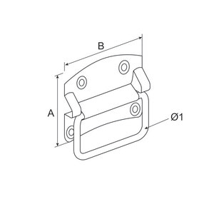 Maner pentru cufar SUKI, 90 x 78mm Maner pentru cufar SUKI, 90 x 78mm