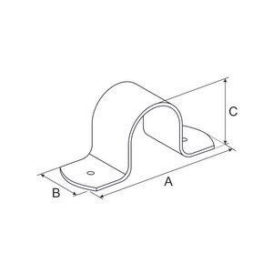 Brida pentru tevi SUKI, 91 x 20 x 29mm Brida pentru tevi SUKI, 91 x 20 x 29mm